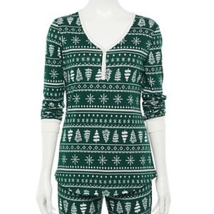 Lauren Conrad Christmas pajama TOP ONLY